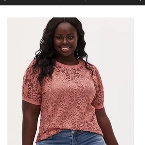 Torrid sheer lace top